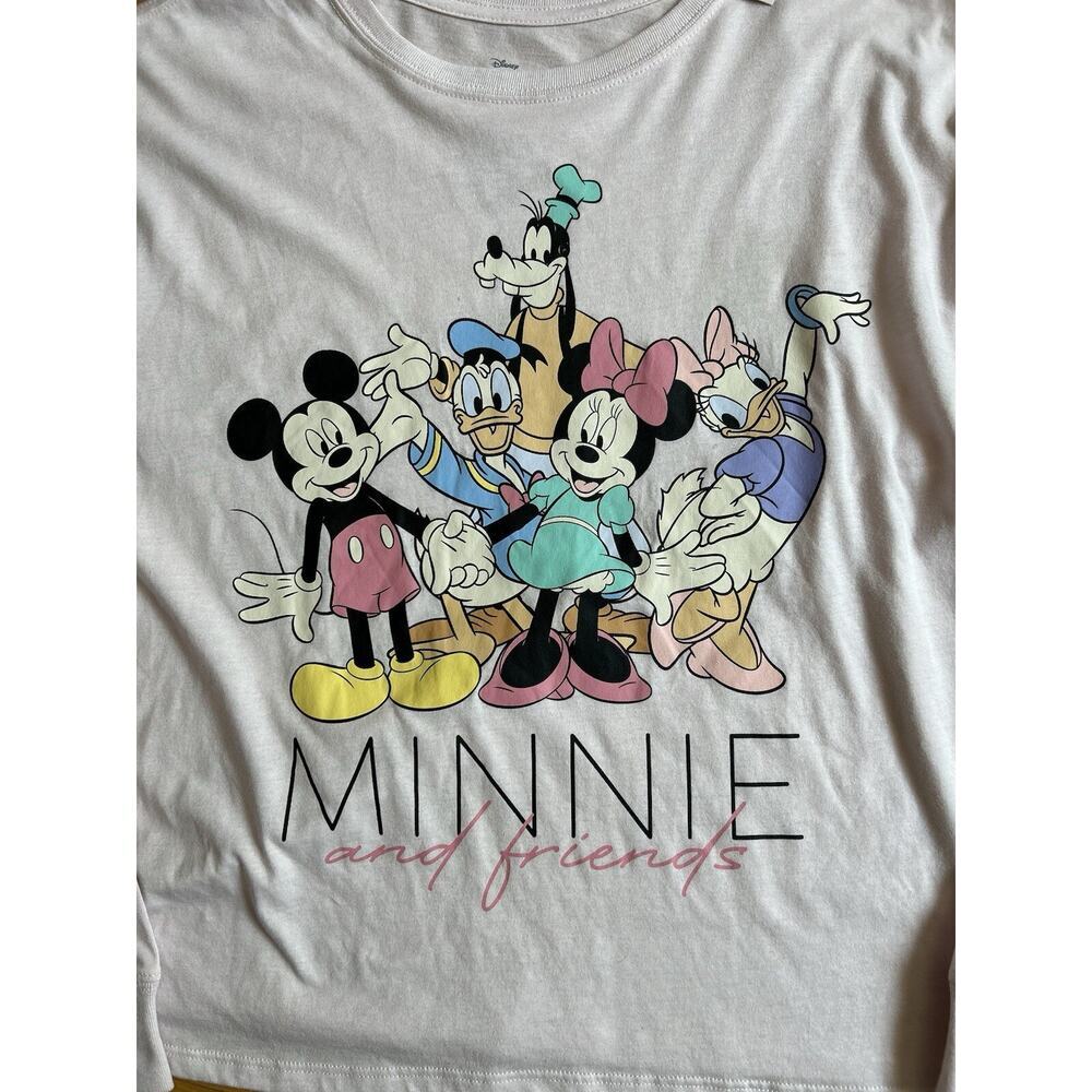 NWT DISNEY Minnie & Friends Long Sleeve Graphic Pink T-Shirt Plus Size 1X - Picture 6 of 8